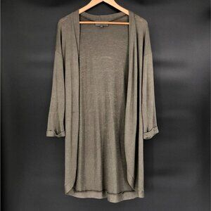 Sunday In Brooklyn Women's Open Front Long Cardigan S Green Professional Office